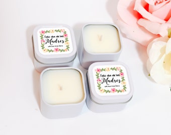 Mothers Day Candles 12ct Feliz Dia De Las Madres Candle Gifts - Custom Candle Gifts Candle Favors Mothers Day Gift Ideas Bulk Candles