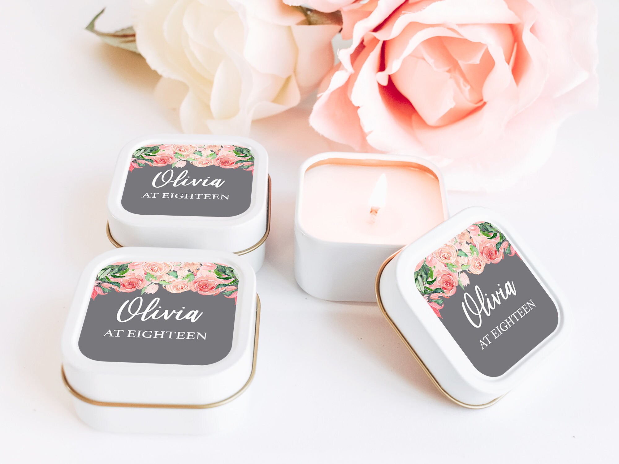 Quinceanera Candle Favors 12ct Personalized Candles Sweet Etsy