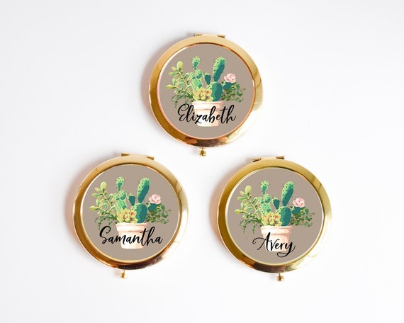 Cactus Gift Mirrors 1ct Cactus Mirror for Women Cactus Bridesmaid Gifts Cactus Bachelorette Party Favors Palm Springs Bachelorette Desert Il_570xn
