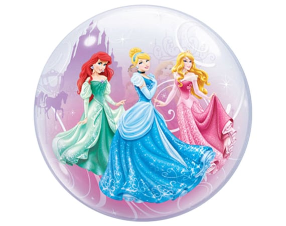 Disney Princess Balloons (2ct) - Wholesale Balloons - 22" Round Balloons - Cinderella - Little Mermaid - Sleeping Beauty - Belle - Rapunzel Il_570xn