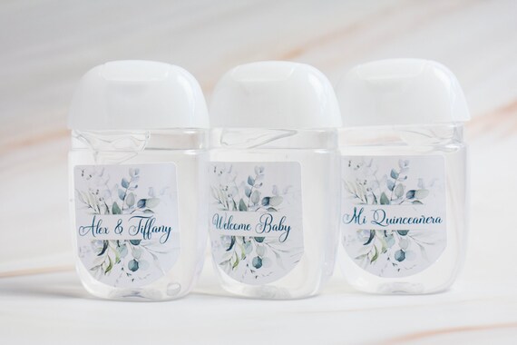 Hand Lotion Favor, Personalized Quinceañera Favors, Sweet Sixteen Favor, Eucalyptus Favor, Hand Gel, Cosmetic Favor Personalized Lotion 12ct Il_570xn