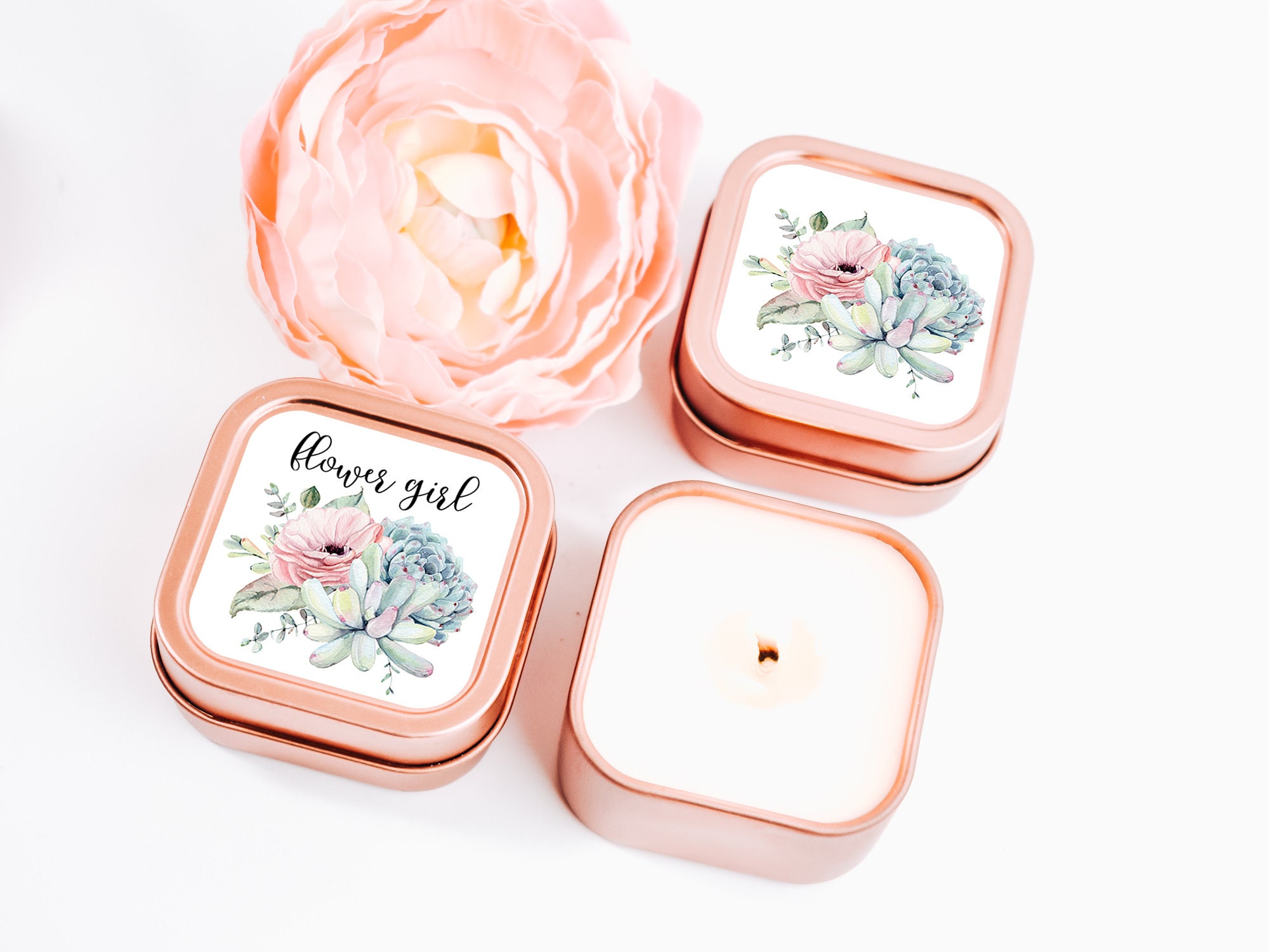 Bridesmaid Candles 12ct Bridal Party Candles Bridesmaid Etsy Sweden