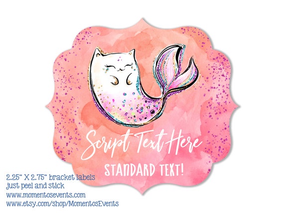 Decorative Labels for Goodie Bags 24ct Mermaid Sticker, Seahorse Labels, Birthday Favor Labels, Milestone Birthday Stickers, Under the Sea Il_570xn