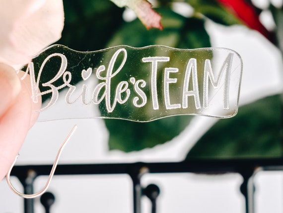 Brides Team Earrings 1 Set Brides Earring - Acrylic Bridal Party Earrings - Bridesmaid Gifts - Maid of Honor Gifts - Team Bride Gift Il_570xn
