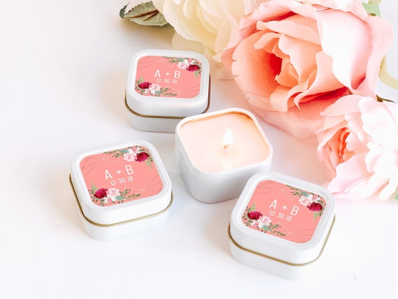 Candle Tins Bridal Shower Candles Custom Candle Favors Personalized Favors Personalized Candle Favors Candle Tin Favors Soy Bulk Candles Il_570xn