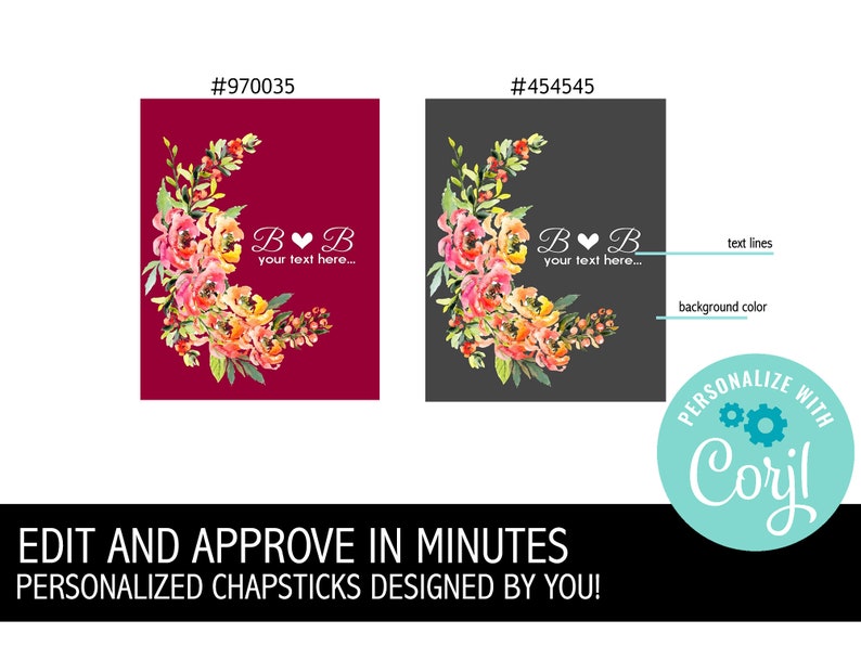 Bridal Shower Chapstick Favors Floral Wedding Lip Balm Etsy