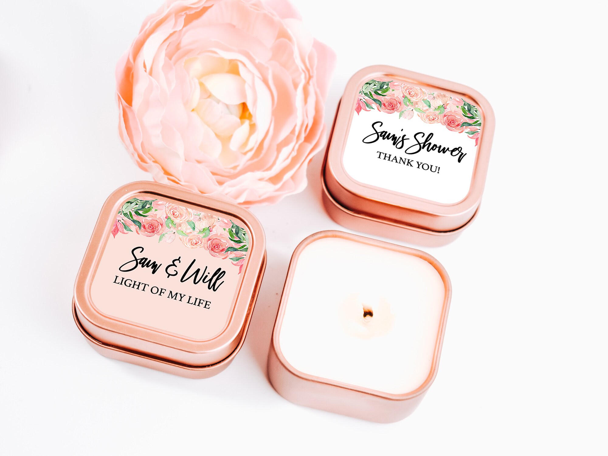Quinceanera Candle Favors 12ct Personalized Candles Sweet Etsy