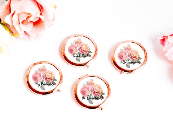 Hi Beautiful Compact Mirror 1ct Hello Gorgeous Compact Gift - Thank You Floral Mirror Unique Compact Mirror Princess Gift Ideas Il_570xn