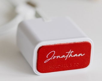 Samsung Leather Charger Sticker, Personalised