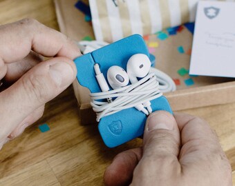 Auriculares de cuero personalizados Tidy Wrap - Hecho en Inglaterra