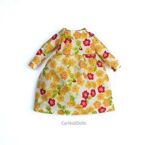 Floral Blythe Dress, Blythe clothes, Doll clothes, Doll clothing