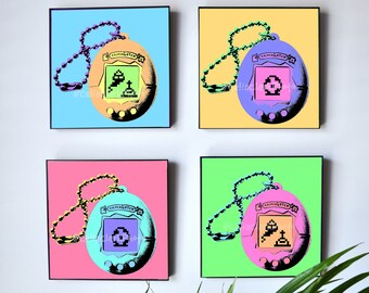 Imprimable / Téléchargement numérique // Tamagotchi Pop Art // Original Design // Artwork // Home Decor // Instant Download