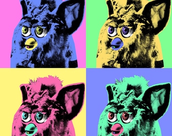 Do druku / Pobieranie cyfrowe // Furby Pop Art // Oryginalny projekt // Grafika // Wystrój domu // Natychmiastowe pobieranie