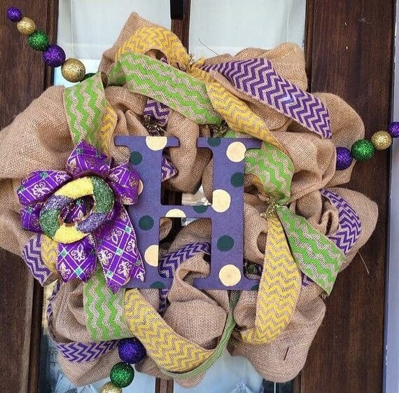 Mari Gras Mambo Wreath Door Decor Etsy