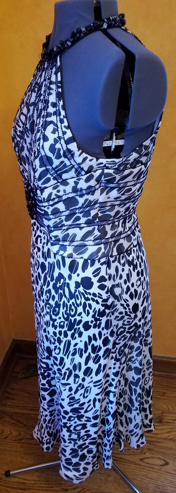 Escada black cheap and white dress