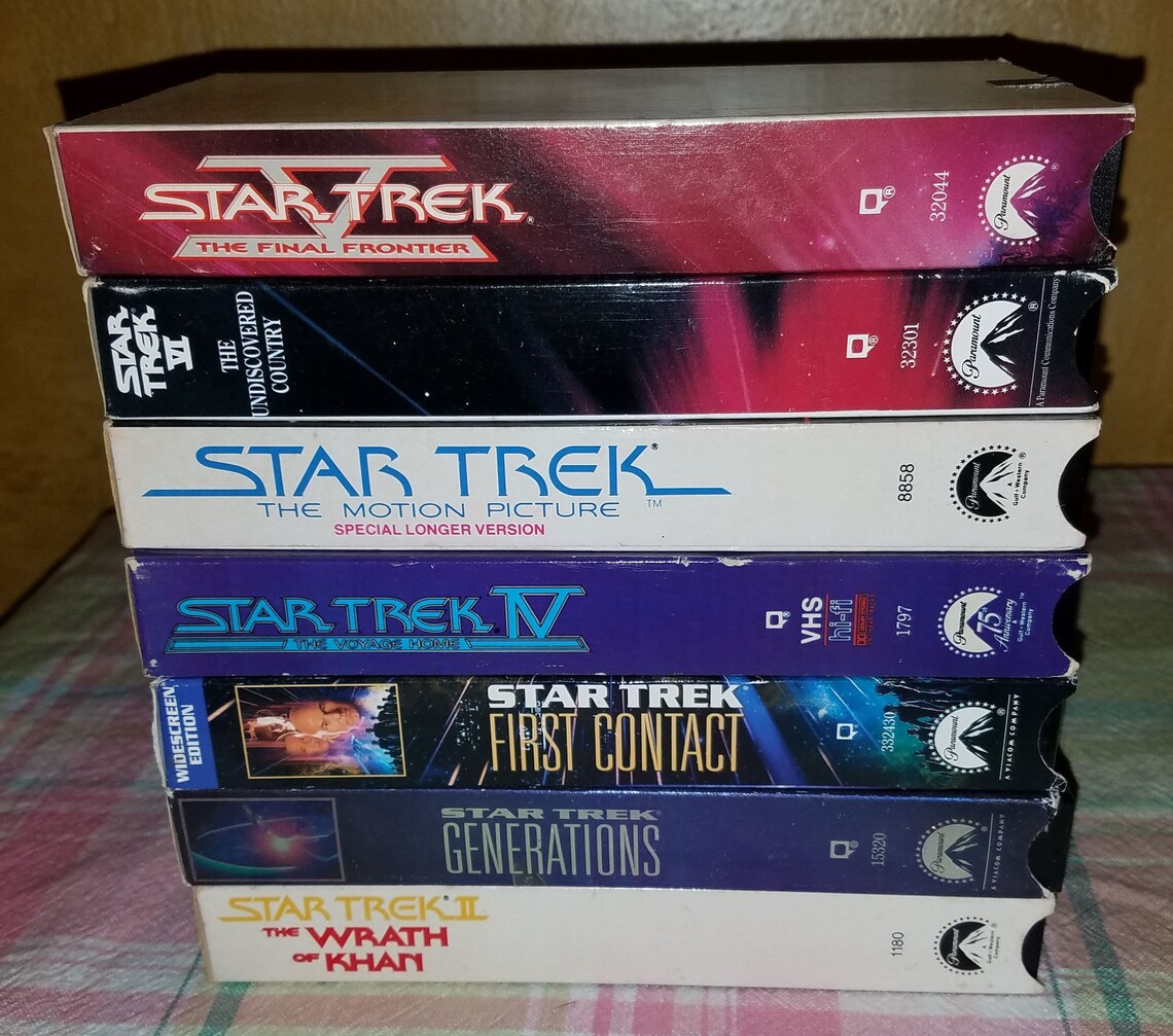 7 Star Trek VHS Movies 1980's1990's Etsy