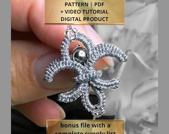 Heraldic Lily Tatting Earrings Pattern (Video & PDF)
