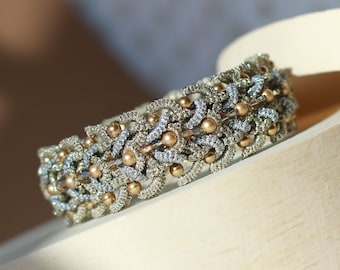 VIDEO tatting tutorial, shuttle tatting weaving pattern and scheme bracelet "Classic" ONLY in Russian