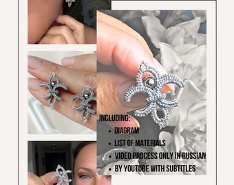 Heraldic Lily Tatting Earrings Pattern (Video & PDF)