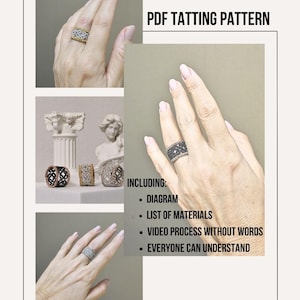 Samouczek wideo na temat frywolitkowania na palcu, schemat frywolitkowy