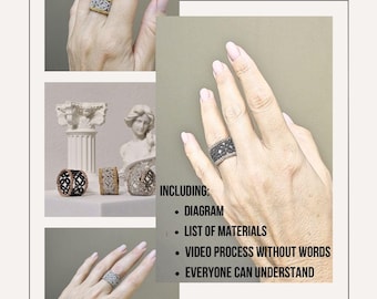 Finger Ring Tatting shuttle VIDEO tutorial, pattern frivolite scheme