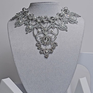 PDF tatting tutorial, shuttle tatting pattern and scheme necklace collar and earrings Frost