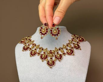 Tatting Pattern, India Earrings and Necklace, Frivolite Weaving (PDF Video Tutorial)