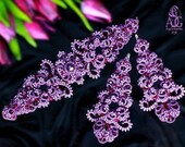 Amethyst Tatting Pattern, Beaded Bracelet and Earrings (PDF Tutorial)