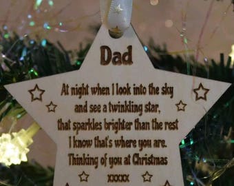 christmas hanging ornament memory star dad grandad mum gran lost ones in memory of loved ones loved ones heaven dad sign - Christmas Decorations In Memory Of A Loved One christmas hanging ornament memory star dad grandad mum gran lost ones in memory of loved ones loved ones heaven dad sign - Christmas Decorations In Memory Of A Loved One