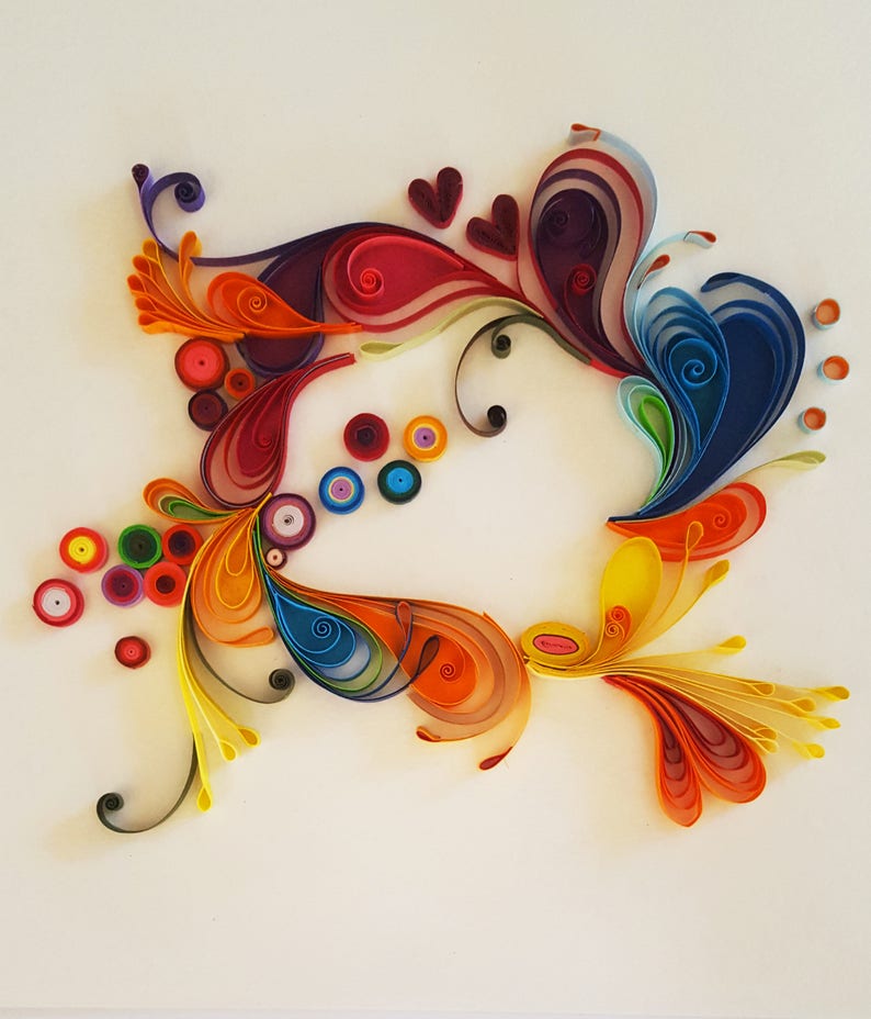 Abstract art. Colorful art Quilling decoration Etsy