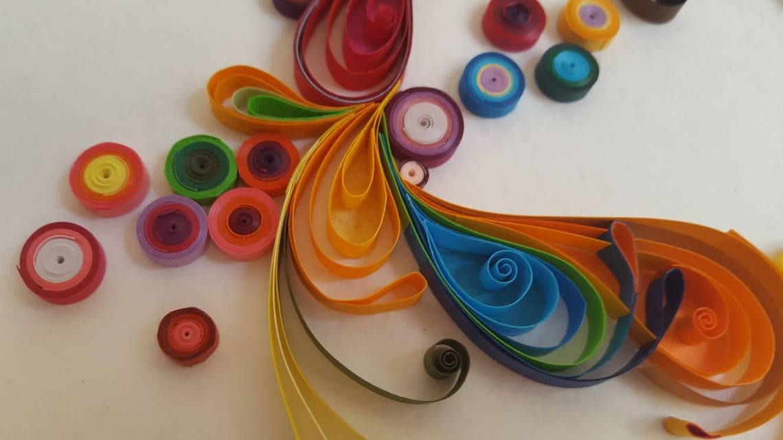 Abstract art. Colorful art Quilling decoration Etsy