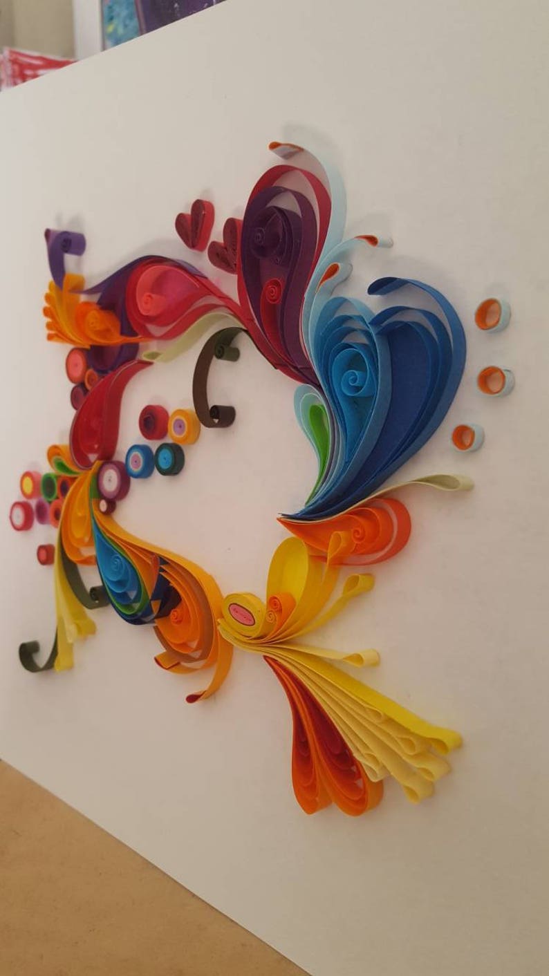 Abstract art. Colorful art Quilling decoration Etsy