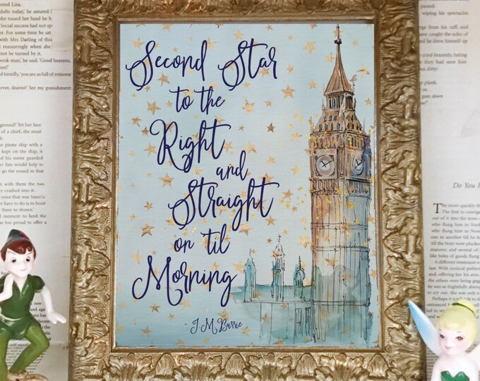 Second Star to the Right and Straight on 'til Morning Printable Sign ...