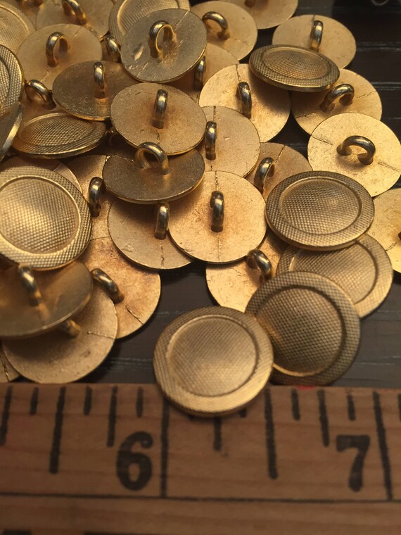 12 gold buttons 5/8 15mm Line 24 textured gold round Etsy