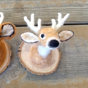 Mounted Deer Head - Needle Felted