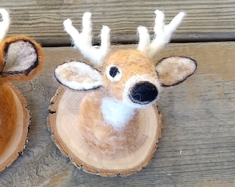 Mounted Deer Head - Needle Felted