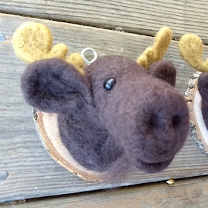 Mounted Moose Head - Needle Felted