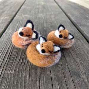 Needle Felted Sleeping Fox or Sitting Fox image 2