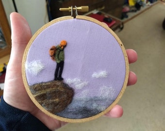 Mini Hiker Needle Felt Wall Art