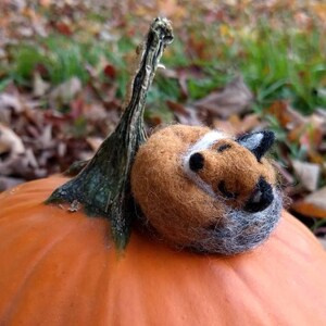 Needle Felted Sleeping Fox or Sitting Fox image 4