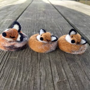 Needle Felted Sleeping Fox or Sitting Fox image 3