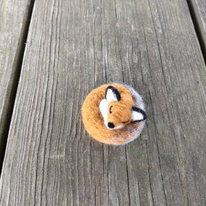 Needle Felted Sleeping Fox or Sitting Fox image 8