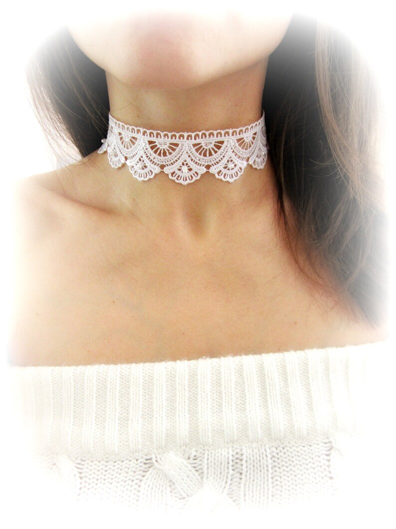 Collier Ras De Cou Gothique Dentelle - Bijou Vampire Lolita, Pour Halloween Et Cosplay