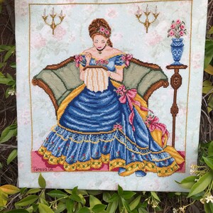 Belle Victorian Lady Counted Cross Stitch Chart Pattern INSTANT Download PDF image 4