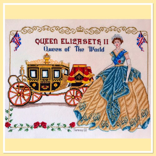 Cross Stitch 'queen Elizabeth I' Etsy
