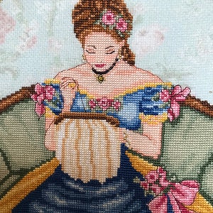 Belle Victorian Lady Counted Cross Stitch Chart Pattern INSTANT Download PDF image 3