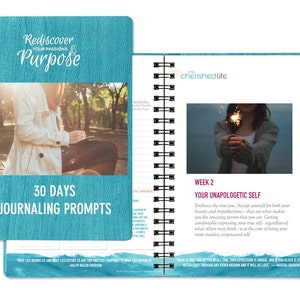 Journal Writing - Journaling Prompts Workbook - 30 days journal prompts writing challenge PRINTABLE