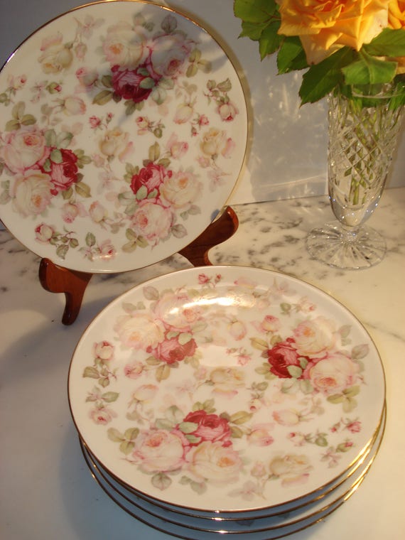 Schumann Arzberg Bavaria Cottage Rose Chintz Sch6 Salad Pates Etsy