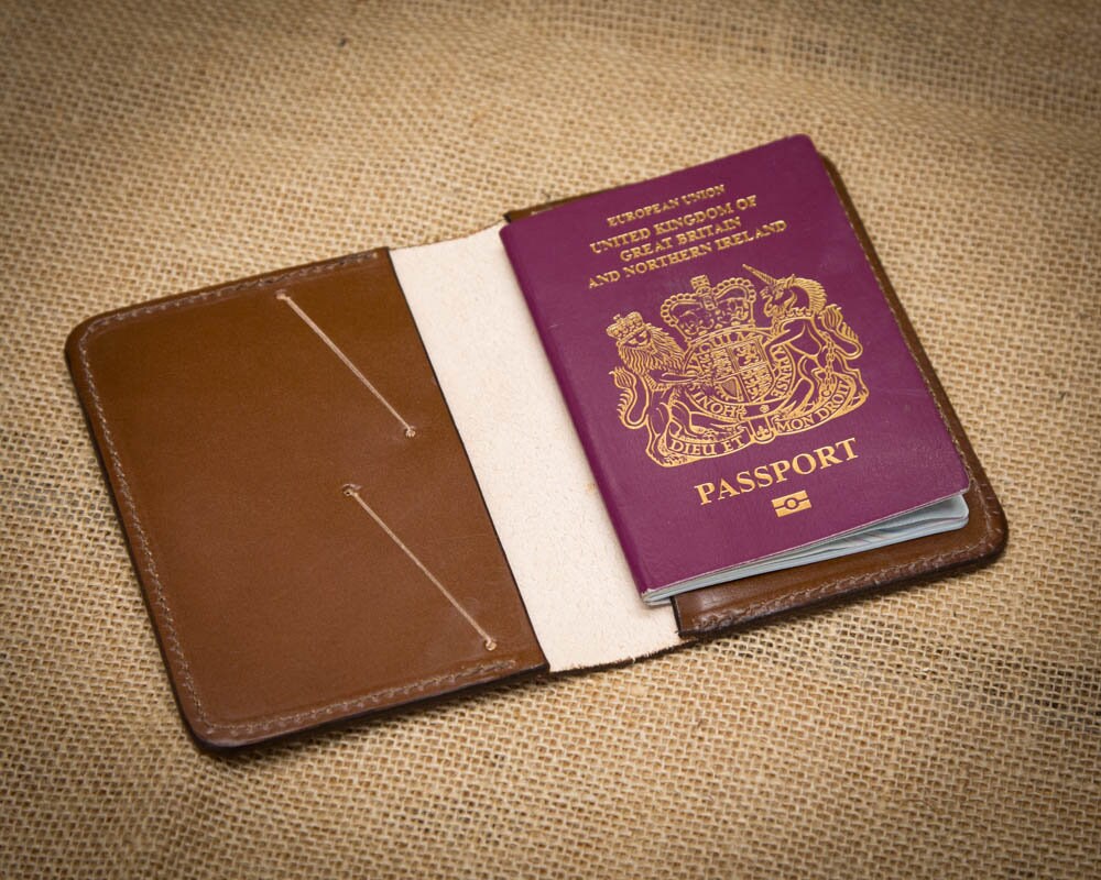Passport Booklet / Full grain leather / Leather passport cover Etsy