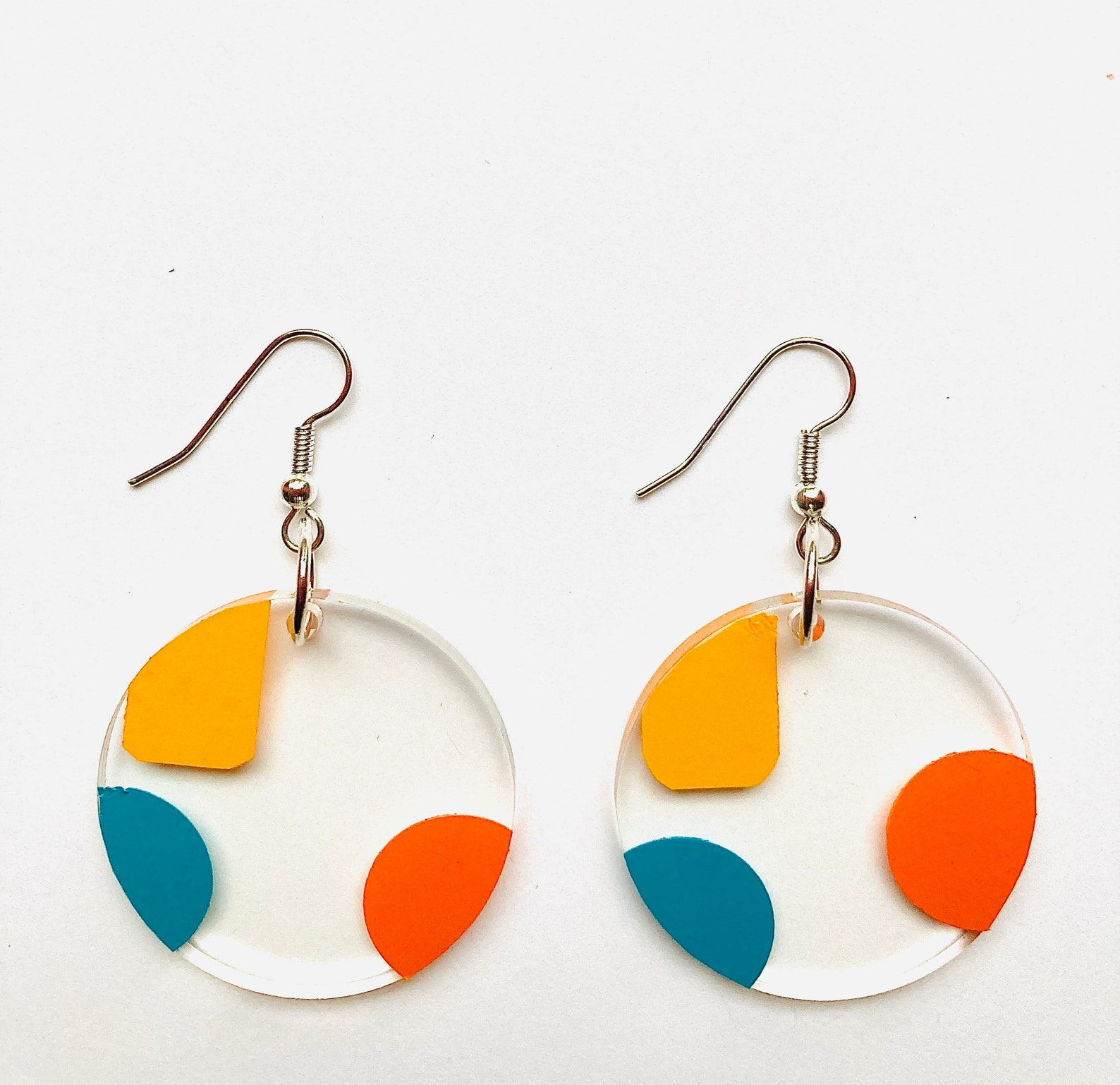 Clear Earrings Lucite Earrings Abstract Statement Earrings Etsy Nederland